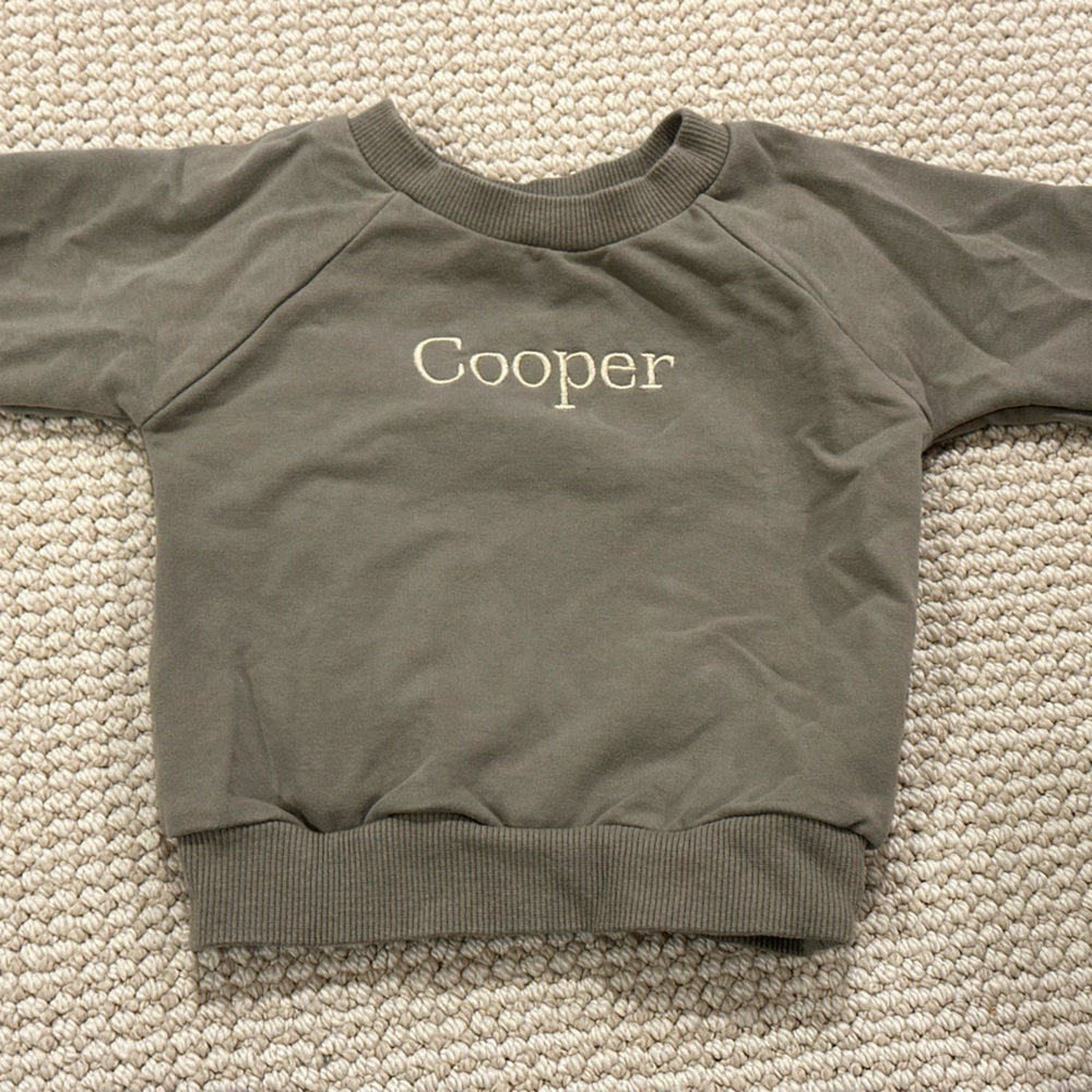 Cooper baby sage Sweatshirt